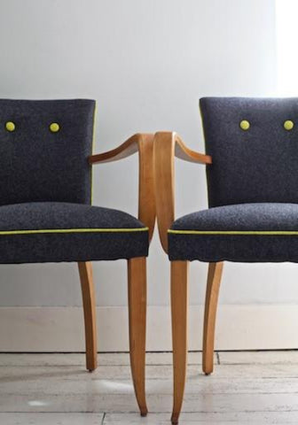 Bridge Chairs | Covered in Moon Wool Felt Fabric