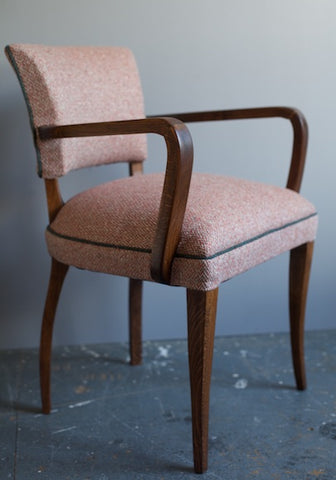 French Vintage Bridge Chairs restored by Kiki Voltaire in Markham wool fabric from Osborne & Little