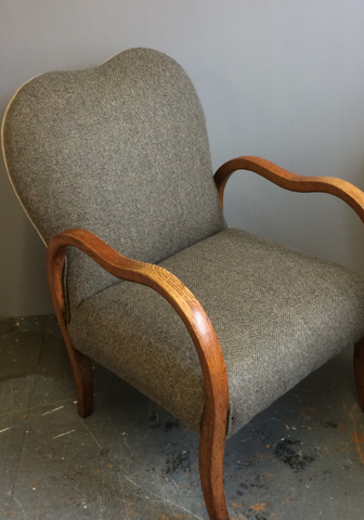 1930s chair re-upholsted by Kiki Voltaire