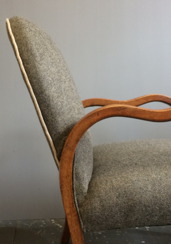 1930s chair re-upholsted by Kiki Voltaire