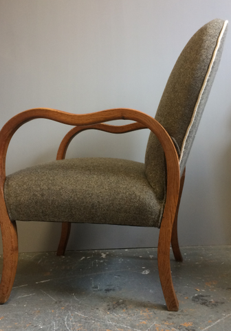 1930s chair re-upholsted by Kiki Voltaire