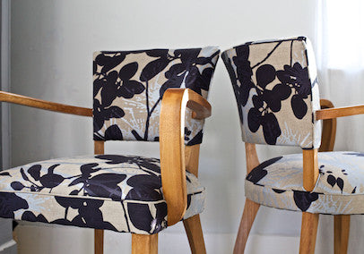 Pair of Bridge Chair in Robert Le Heros Fabric 