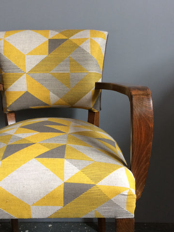 Vintage Bridge Chairs in Tamasyn Gambell Linen Fabric