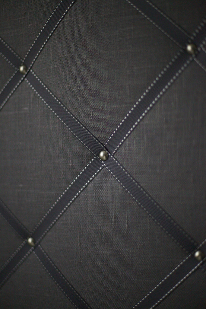 Large Fabric Notice Board | Dark Grey Linen