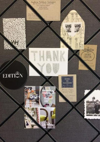 Fabric Notice Board | Dark Grey Linen