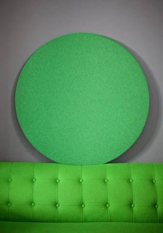 Contemporary Felt Notice Board in Green Wool Fabric