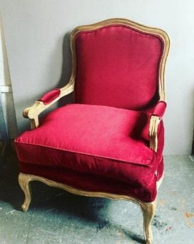 Re-upholstered Louis XV style chair 