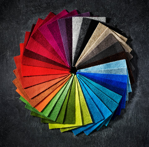 Felt colours available for bespoke orders